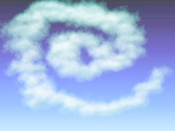 The At Symbol In Clouds